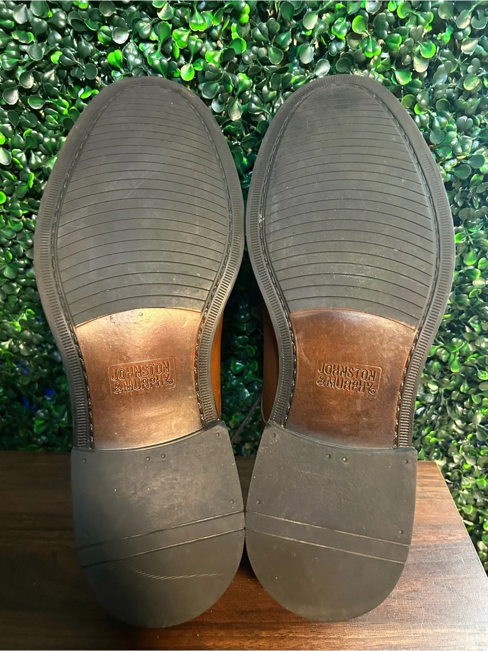 Johnston & Murphy Tan Leather Derby Dress Shoes